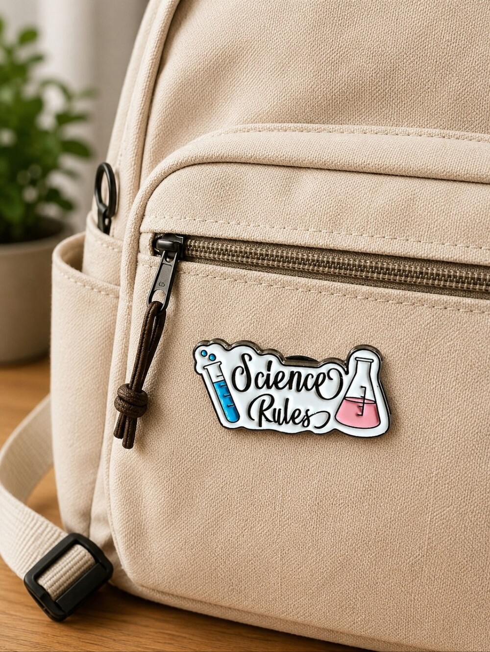 ​"Science Rules" Test Tube & Flask Enamel Pin